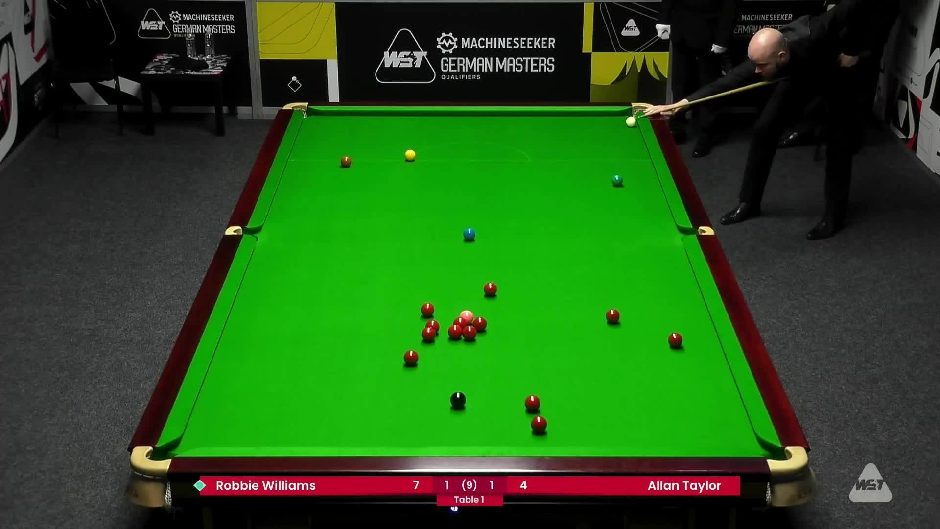 罗比·威廉姆斯VS艾伦·泰勒 2025斯诺克德国大师赛资格赛  清流