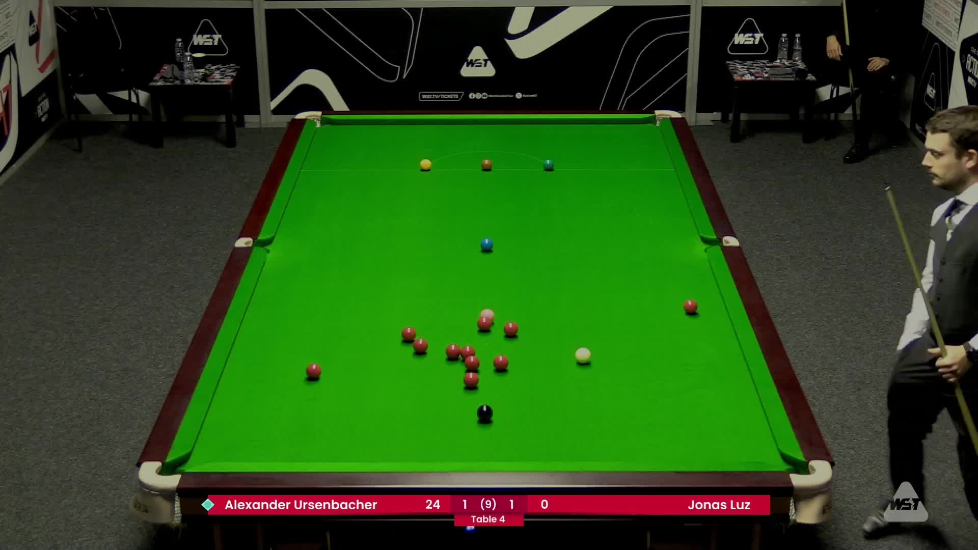 亚历山大·乌森巴赫VS乔纳斯·鲁兹 2025斯诺克德国大师赛资格赛  清流