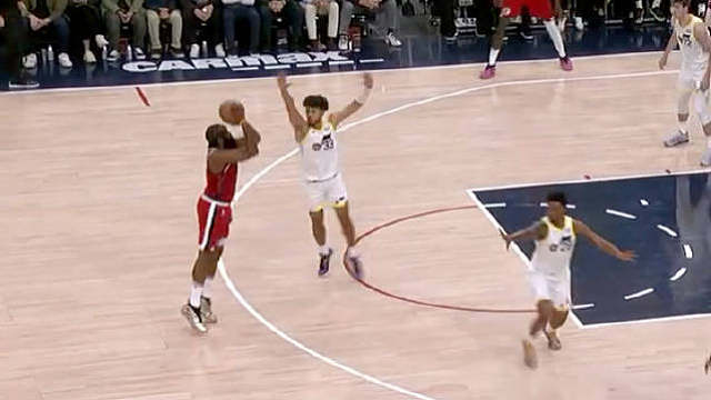 哈登上半场三分10投7中34分收录！