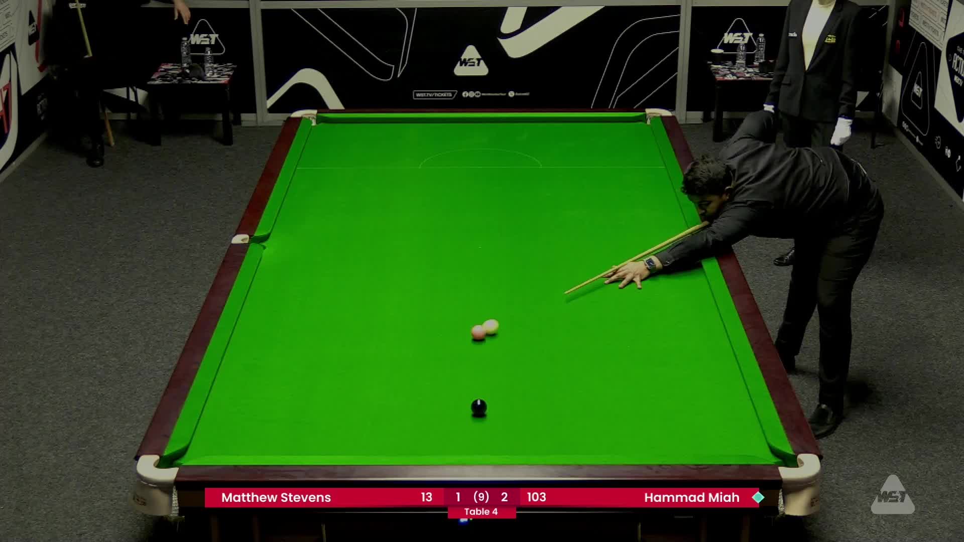 马修·史蒂文斯VS哈马德·米亚赫 2025斯诺克德国大师赛资格赛  清流