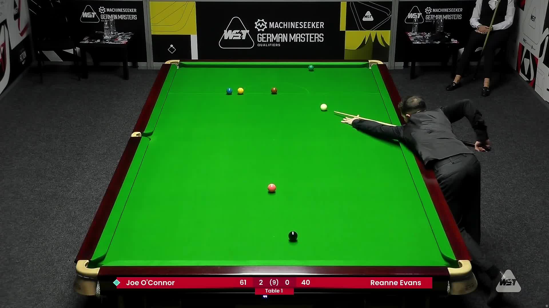 乔·奥康纳VS瑞安·埃文斯 2025斯诺克德国大师赛资格赛  清流