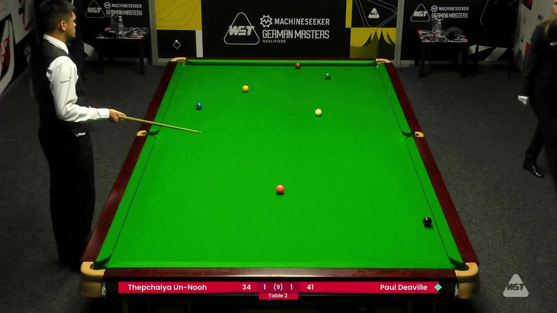塔猜亚·乌诺VS保罗·迪维尔 2025斯诺克德国大师赛资格赛  清流