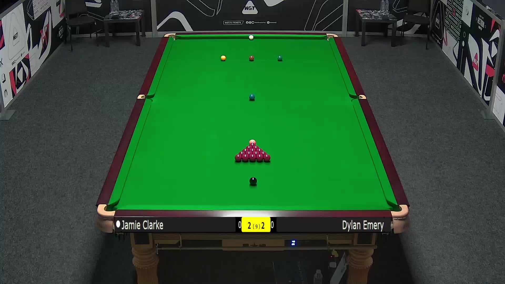詹姆·克拉克VS迪伦·埃默里 2025斯诺克德国大师赛资格赛  清流
