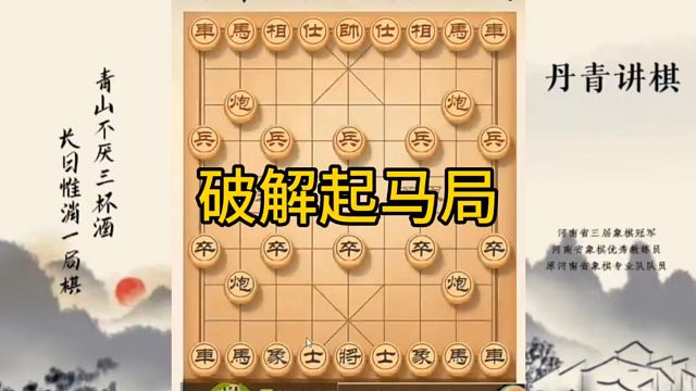 河南省冠军黄丹青讲棋，象棋怎么学，象棋教学，破解起马局，讲解棋理，系统学习象棋。