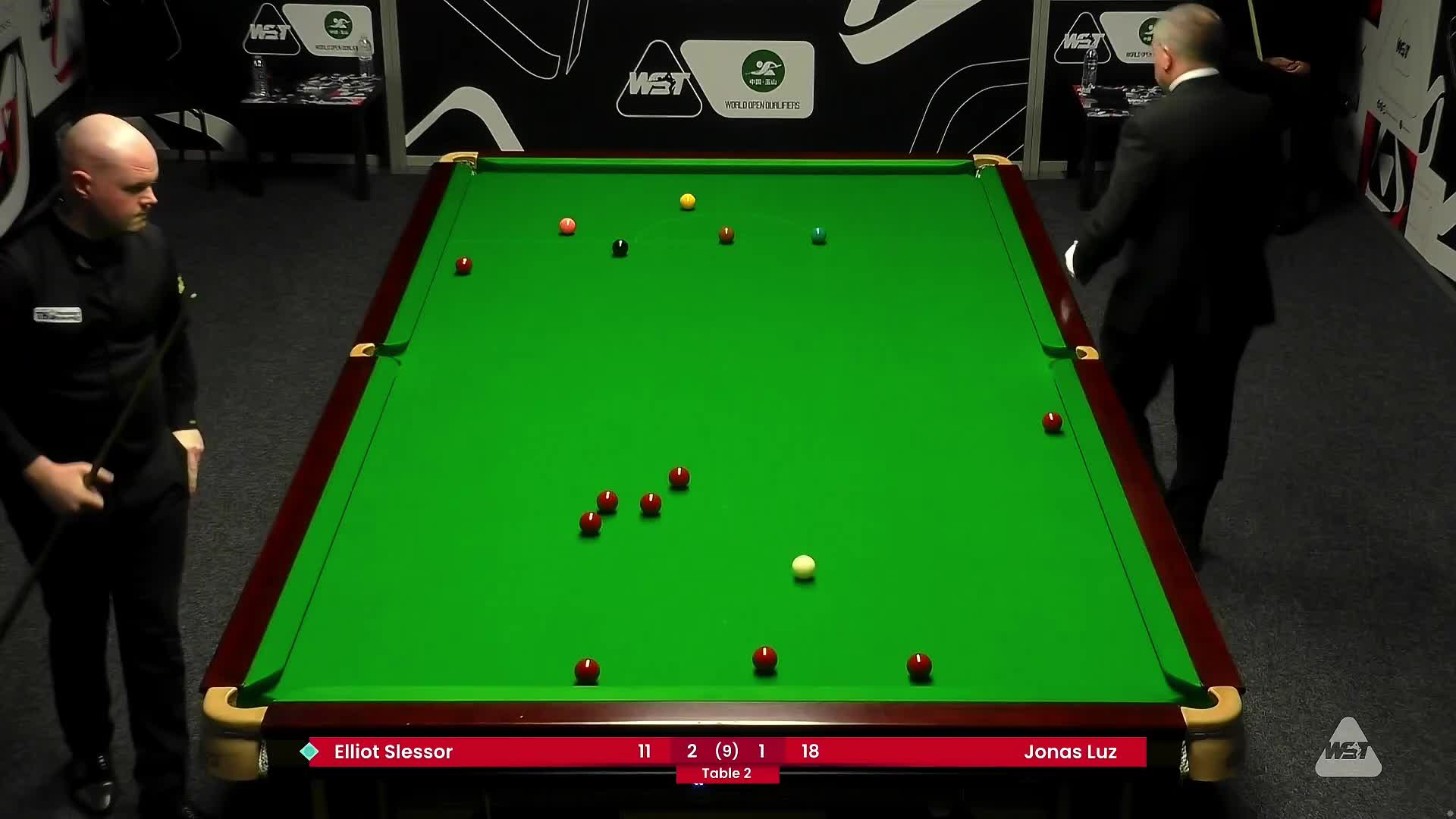 艾利奥特·斯莱瑟VS乔纳斯·鲁兹 2025斯诺克世界公开赛资格赛  清流
