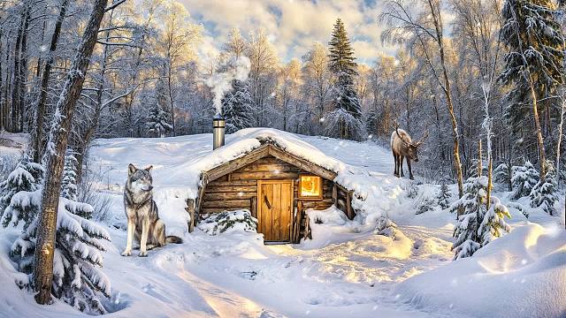 我从头到尾，在野外森林中，建造了一个温暖的地下房子