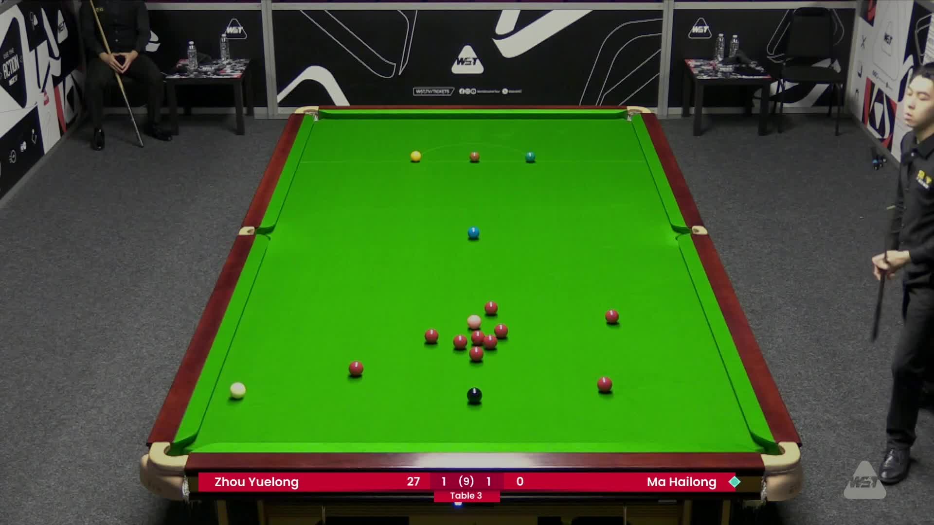 周跃龙VS马海龙 2025斯诺克世界公开赛资格赛  清流