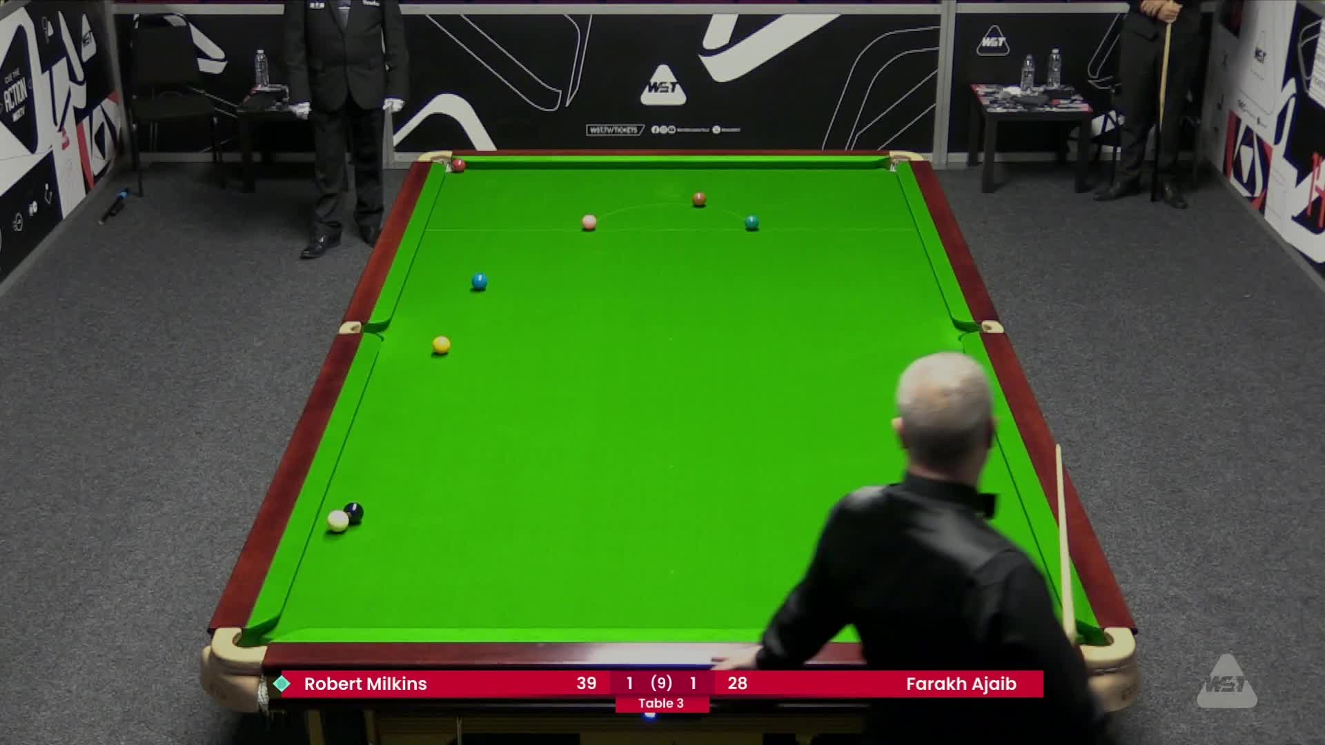 罗伯特·米尔金斯VS菲拉克·阿贾博 2025斯诺克世界公开赛资格赛  清流