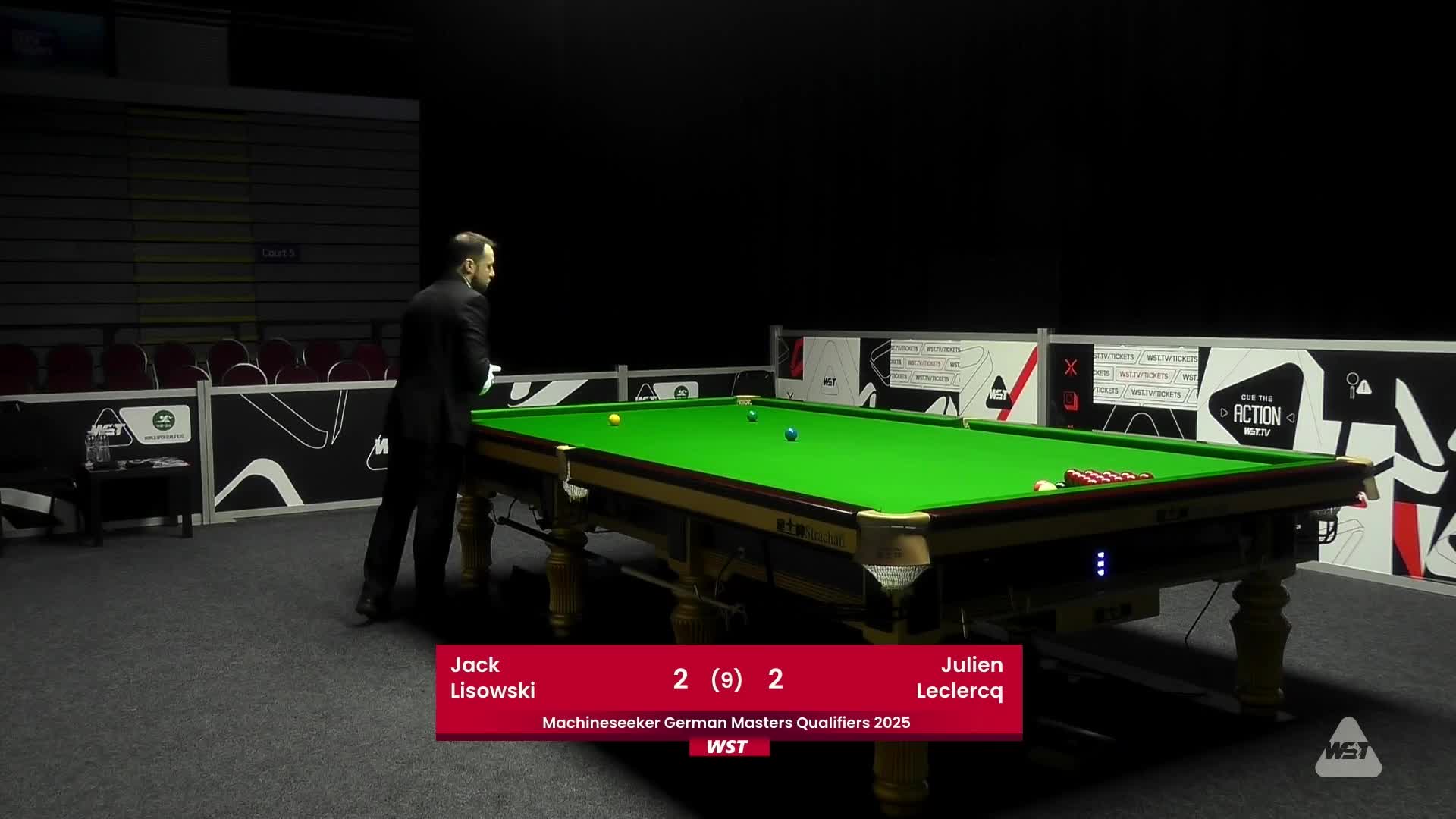 杰克·利索夫斯基VS朱利安·勒克莱尔 2025斯诺克世界公开赛资格赛  清流