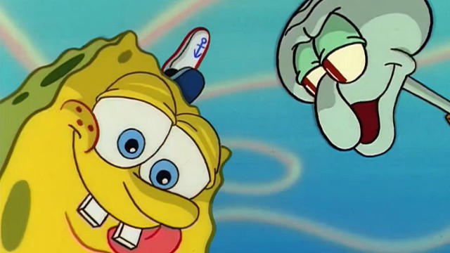 其实章鱼哥并不讨厌海绵宝宝