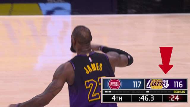 活塞力克湖人，本赛季双杀对手！詹姆斯错失超远绝平三分+空砍28+11+11，浓眉19+10+6，里夫