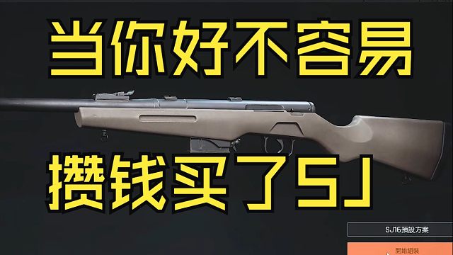 当你好不容易攒钱买了把SJ，却一枪未发！