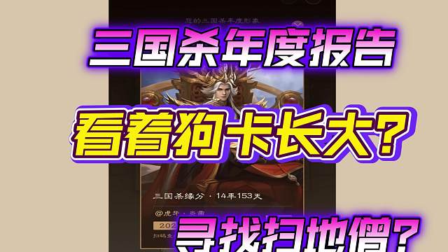 三国杀OL年度报告，你陪狗卡多少年了！