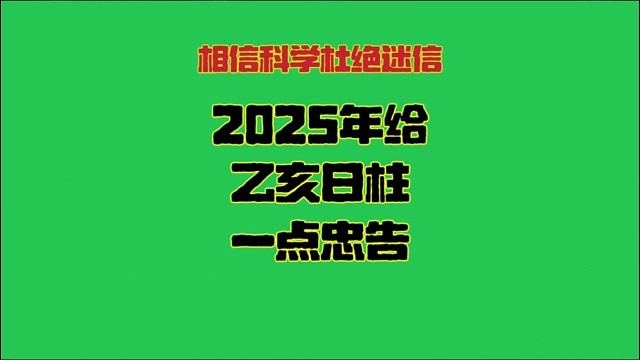 乙亥日柱生人男女2025年运势解析