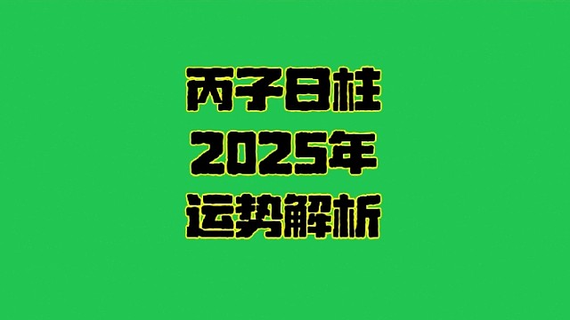 丙子日2025年运势 丙子日柱生人男女2025年乙巳年运势解析