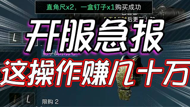 三角洲行动：开服急报这操作血赚几十万！