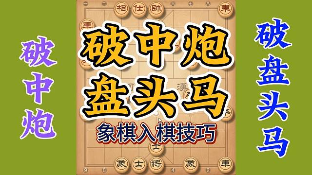 破解中炮盘头马的方法，象棋入棋技巧，用这个去打高手有用