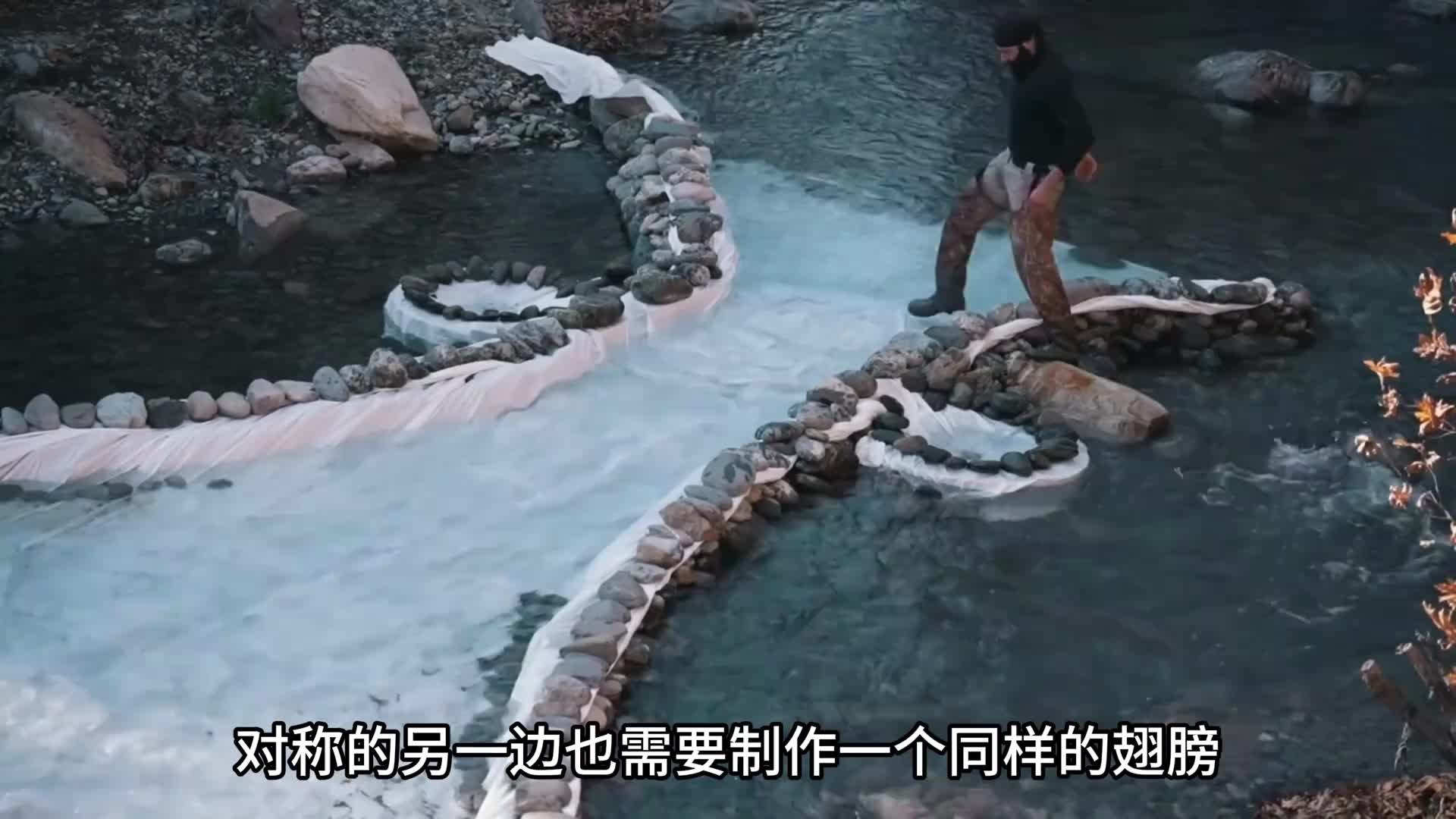 这是我见过最强的捕鱼达人，轻松在野外生存下去