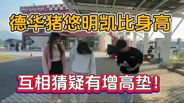 德华猪悠明凯比身高，互相猜疑有增高垫！