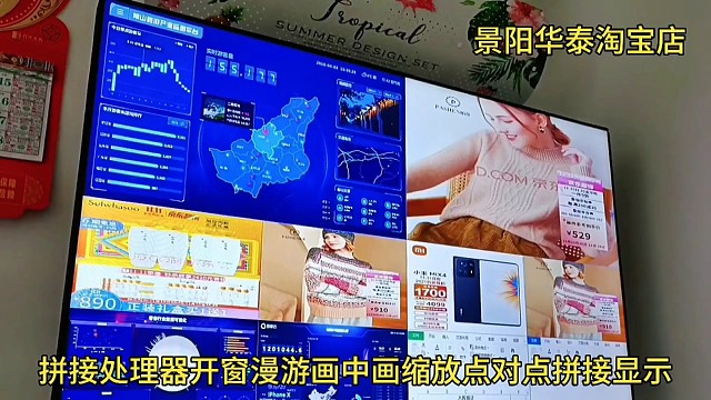 点对点拼接处理器开窗漫游画中画显示