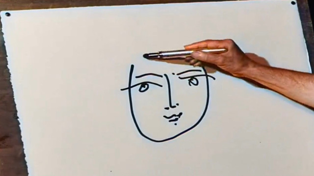 1956年毕加索作画真实影像，寥寥几笔价值上亿