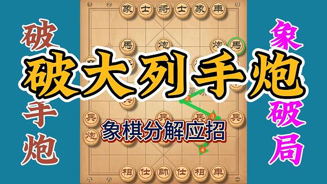 破解列手炮布局，见招拆招势在必得，实战象棋布局分析