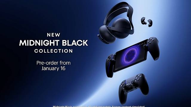 纯黑尊享！PS5串流掌机、精英手柄等四款周边设备追加午夜黑配色