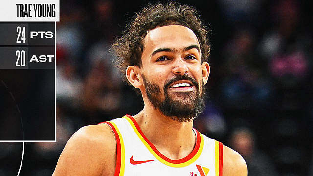 【吹杨24+20集锦】真是为装X而生的球星！今日老鹰客场对阵爵士，特雷-杨打出统治级的进攻表现，不仅