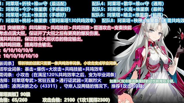 珂莱塔一图流攻略