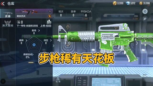 CF手游：这应该是步枪稀有天花板吧？永久版寥寥无几