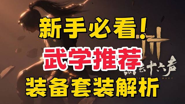 新手必看！装备套装解析与武学推荐【燕云十六声】