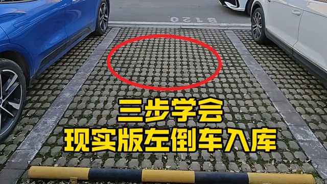 三步学会现实版倒车入库，简单实用，新手一看就会