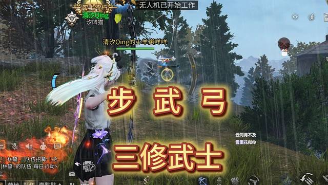 你是一名高贵的步武弓三修武士