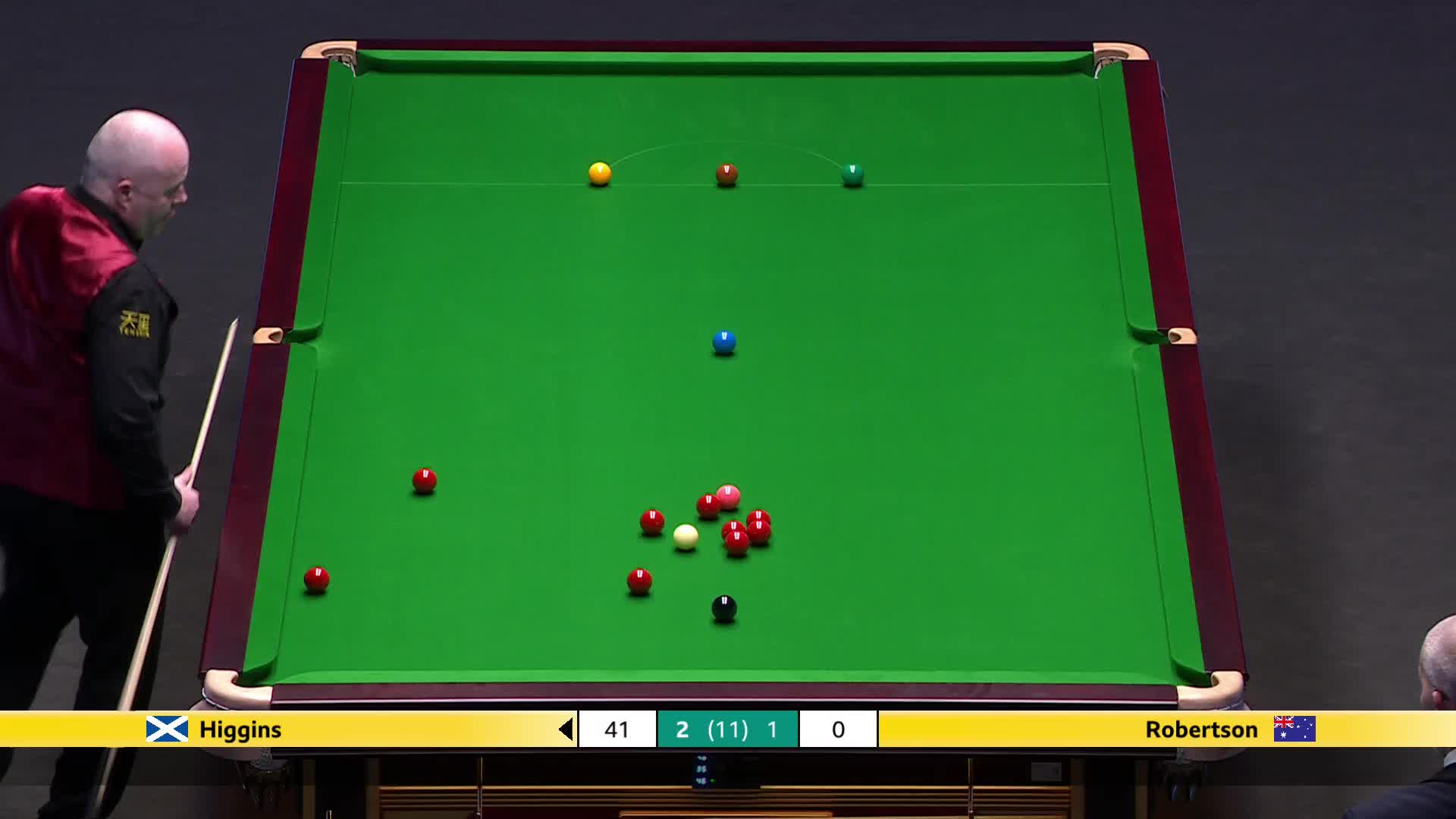 尼尔·罗伯逊VS约翰·希金斯 2025斯诺克大师赛 清流