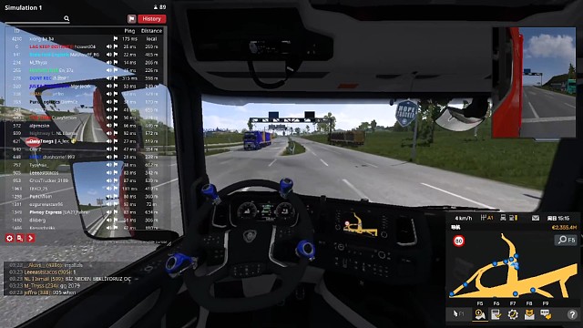 TMP线上全球卡车玩家联机，让车是游戏传统美德，你让我，我让你，提高玩家游戏素质美德