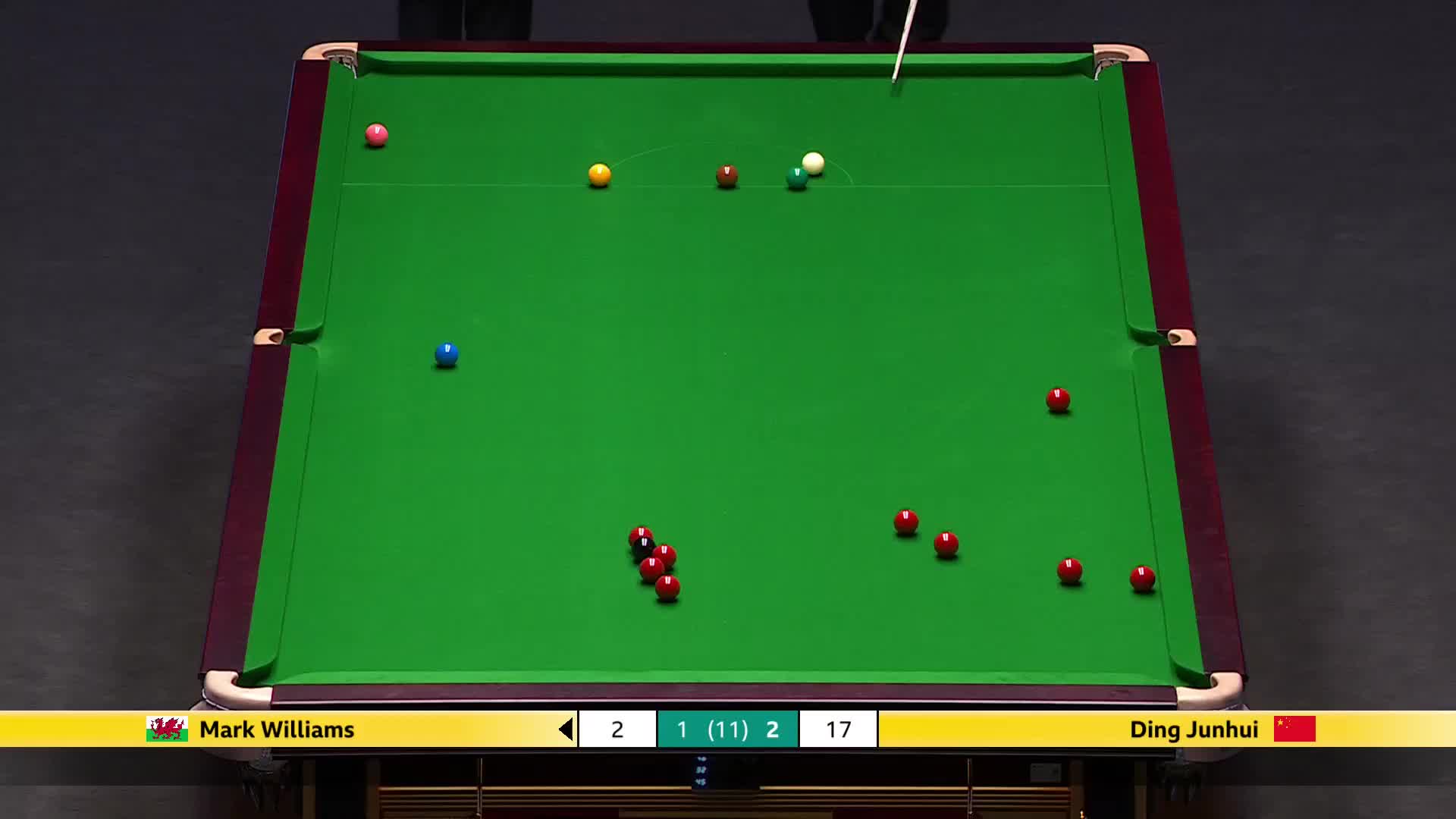 马克·威廉姆斯VS丁俊晖 2025斯诺克大师赛  清流