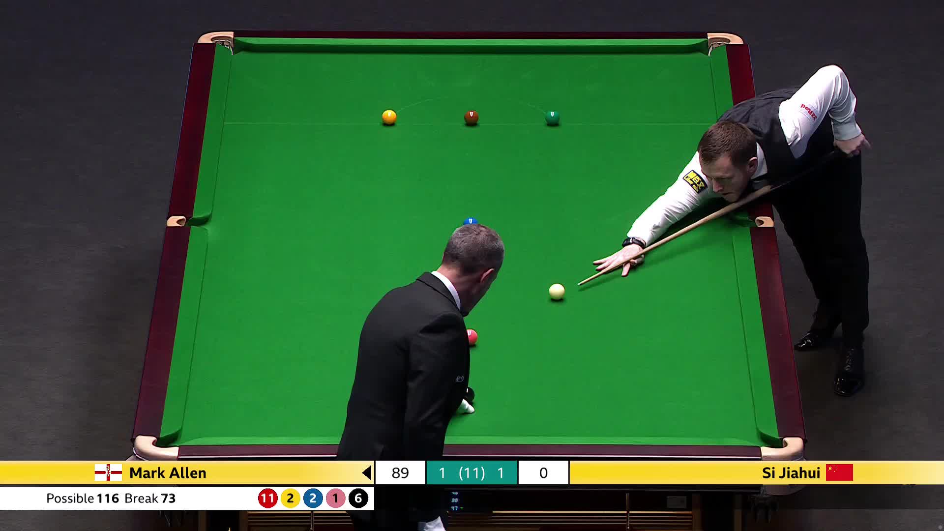 马克·艾伦VS斯佳辉 2025斯诺克大师赛 清流