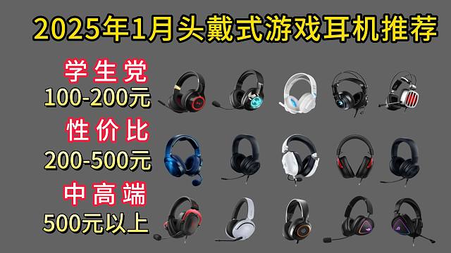 2025年1月（年货节）头戴式游戏耳机攻略指南，游戏玩家必看！飓风/棱镜/漫步者/雷蛇/ROG