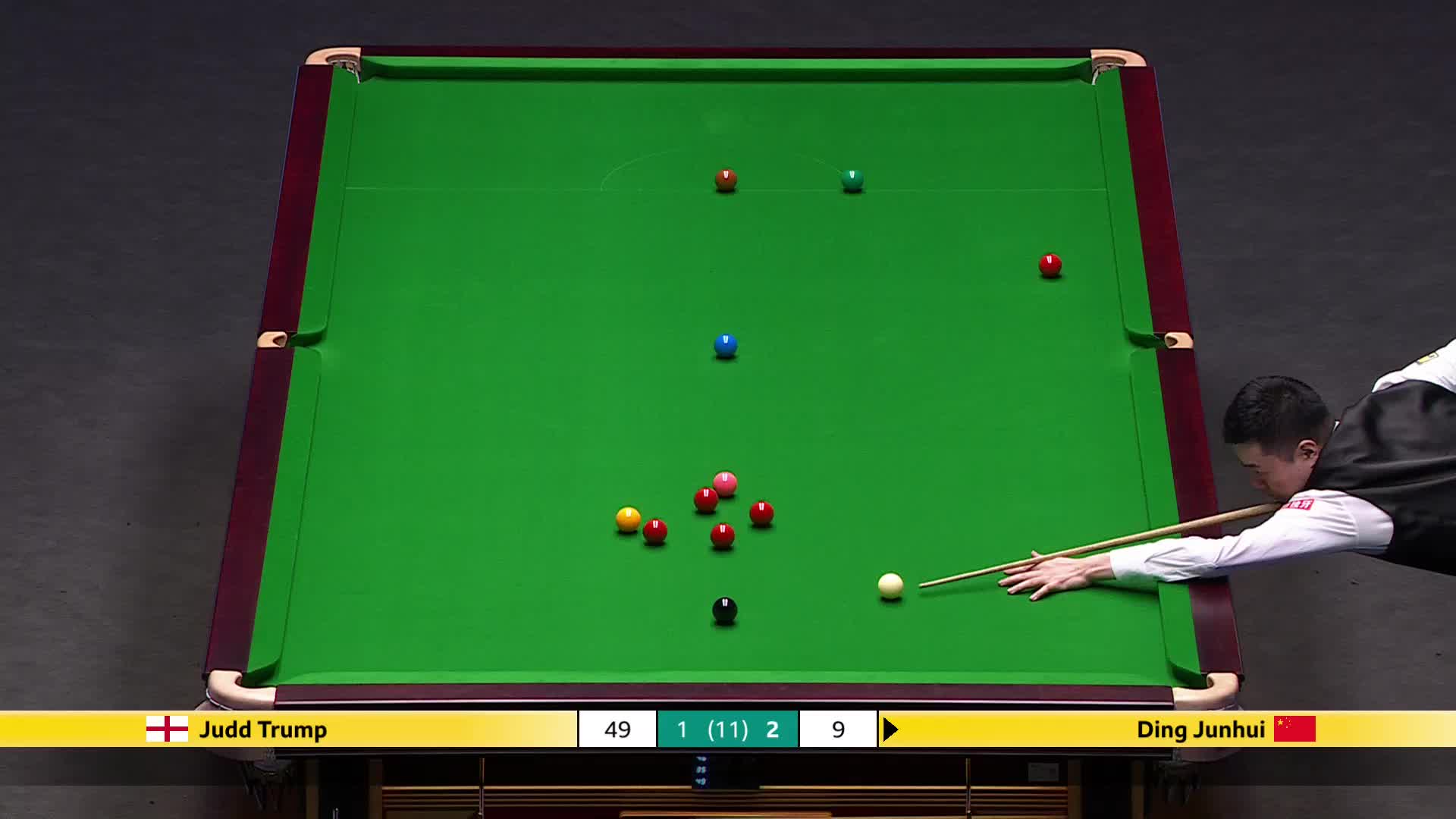 贾德·特鲁姆普VS丁俊晖  2025斯诺克大师赛 清流