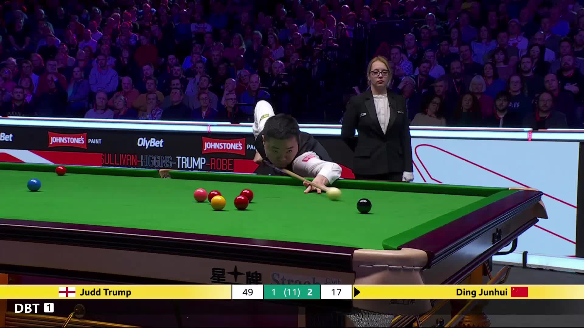 贾德·特鲁姆普VS丁俊晖  2025斯诺克大师赛 小夏解说