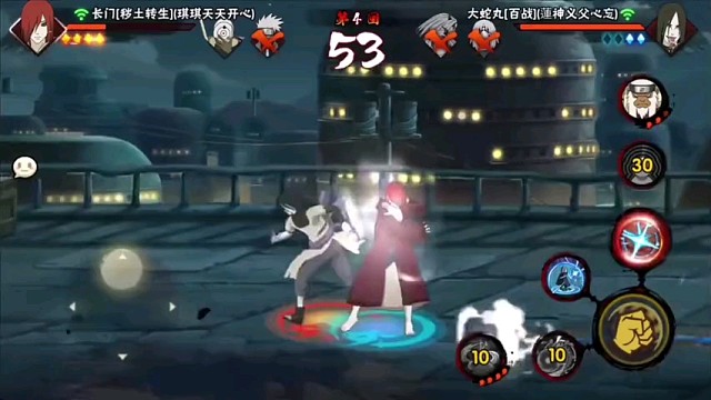 火影忍者手游，游戏视频。4