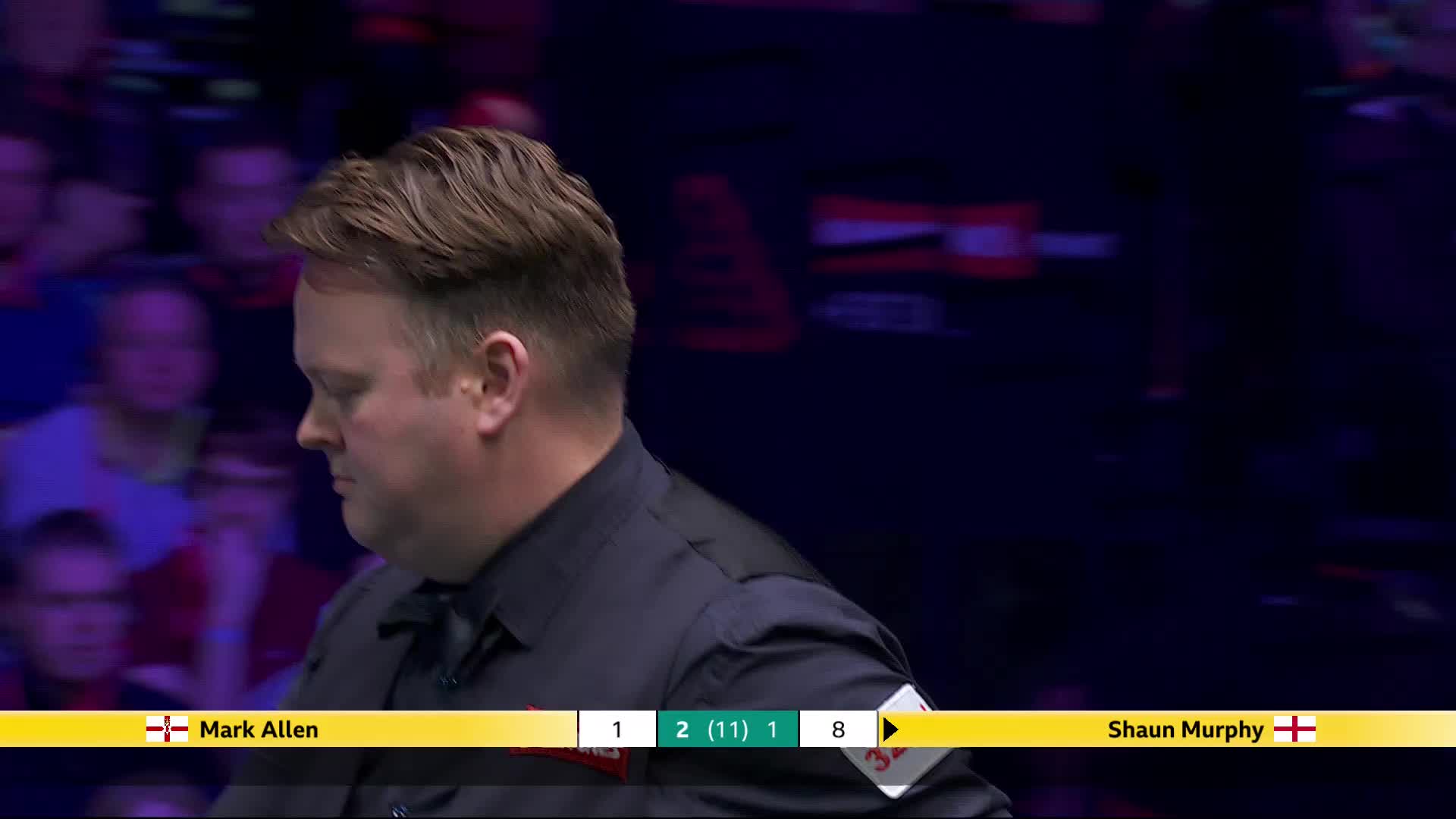 肖恩·墨菲VS马克·艾伦 2025斯诺克大师赛 清流