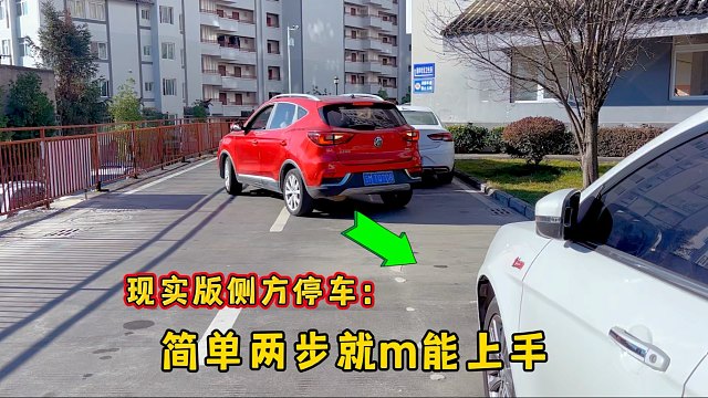 简单两步就是上手的侧方停车，你确定不学一下，多一步拉黑