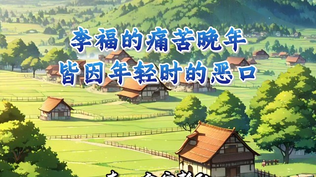 李福的痛苦晚年：皆因年轻时的恶口