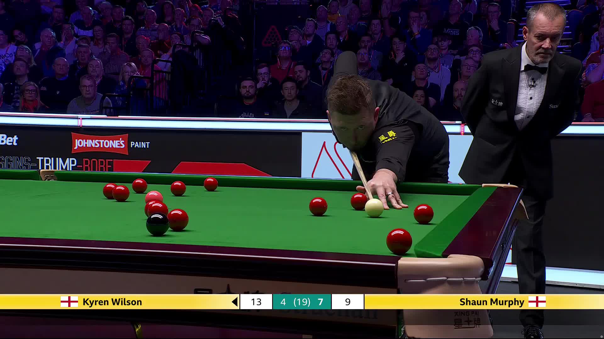 肖恩·墨菲VS凯伦·威尔逊 2025斯诺克大师赛  第二阶段 清流