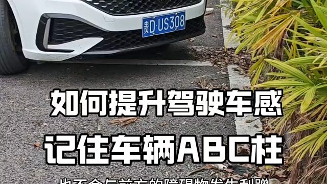 新手开车记住车辆ABC柱，快速提升车感，也能避免80%的刮蹭