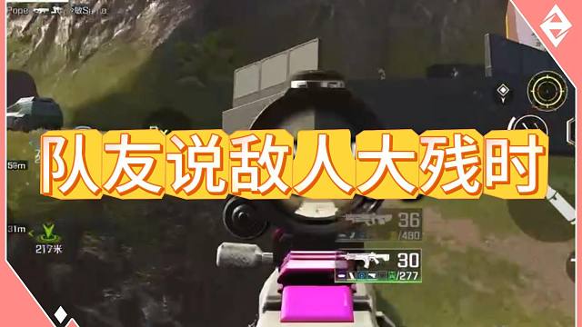 当队友说敌人大残时