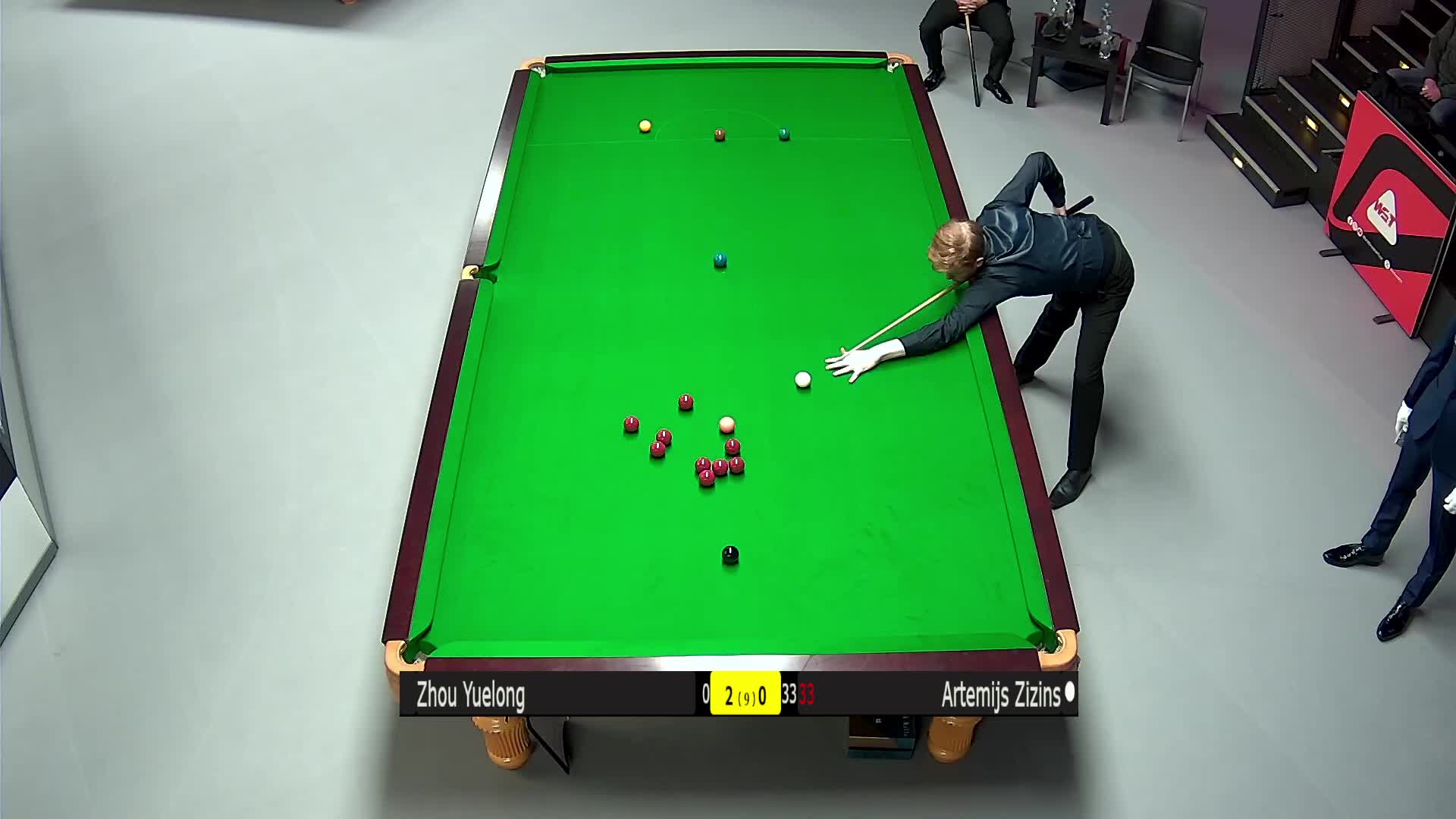 周跃龙VS阿特米吉斯·齐津斯 2025斯诺克德国大师赛 清流