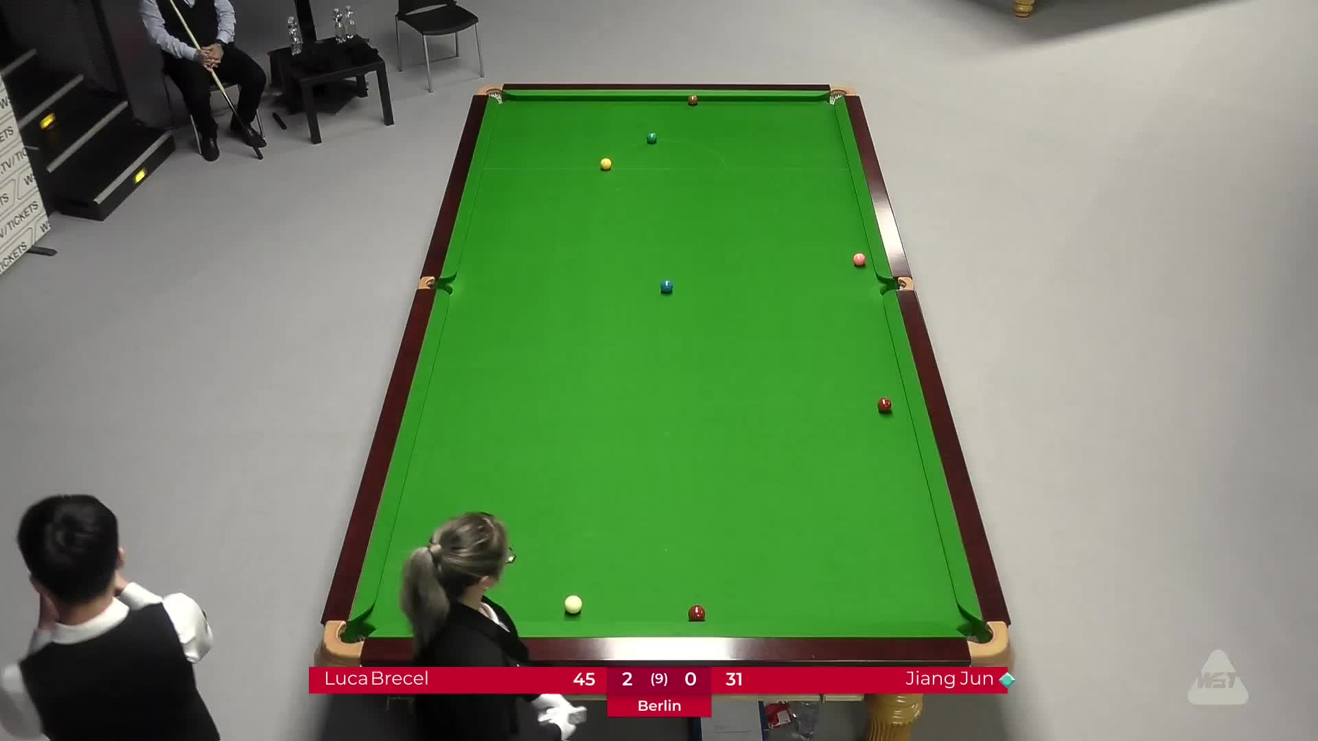 卢卡·布雷切尔VS江俊 2025斯诺克德国大师赛 清流