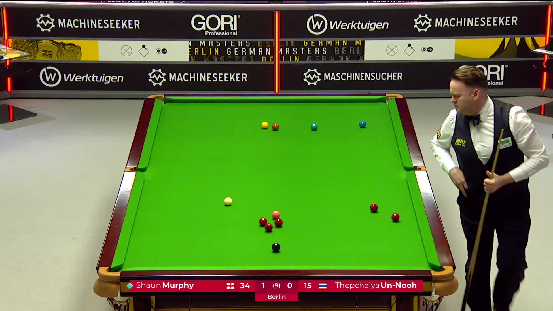 塔猜亚·乌诺VS肖恩·墨菲 2025斯诺克德国大师赛 清流